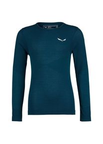 Salewa Zebru Medium Warm ARM L/S Tee Merinounterw&auml;sche Kinder Ski (Gr 116 |blau)