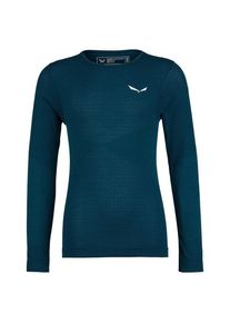 Salewa Zebru Medium Warm ARM L/S Tee Merinounterw&auml;sche Kinder Ski (Gr 128 |blau)