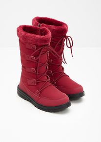 bonprix Schn&uuml;rstiefel, rot, Gr.43, Warmer Winter Schn&uuml;r Boot mit profilierter Laufsohle, aus Vegan