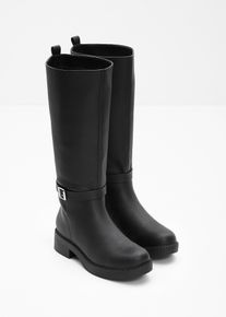 bonprix Stiefel, schwarz, Gr.38, Moderner Stiefel mit dekorativer Schnalle