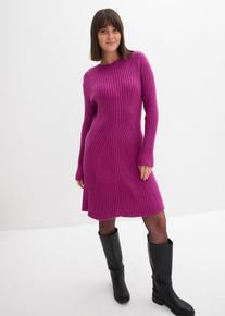 bonprix Mini-Strickkleid aus softem Viskose-Mix, lila, Gr.40/42 (M), Tailliertes Kleid, aus Viskose