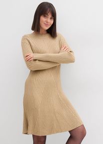 bonprix Mini-Strickkleid aus softem Viskose-Mix, beige, Gr.40/42 (M), Tailliertes Kleid, aus Viskose
