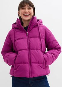 bonprix Kurze Steppjacke, lila, Gr.44, Kurze Steppjacke mit Kapuze und seitlichen Taschen