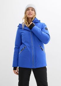 bonprix wasserdichte Ski Funktions-Jacke, blau, Gr.50, Lange Skijacke mit verschlie&szlig;baren Taschen und Schneefang, weit geschnitten