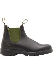 Blundstone Stiefel - Leather Boots With Contrasting Olive Green Elastic - Gr. 43 (EU) - in Braun - f&uuml;r Damen
