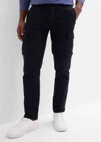 bonprix Regular Fit Stretch-Cargohose mit reiner Baumwolle Straight, schwarz, Gr.50, Vielseitige Cargo-Hose mit sportlichem Design als idealer Begleiter f&uuml;r die Freizeit, 98% Baumwolle