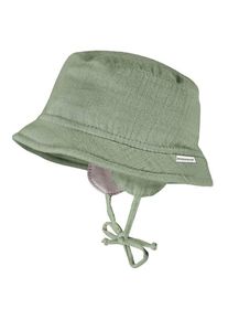 MaxiMo Baby's H&uuml;tchen Musselin Band Ohrenkl. Futter Hut Kids (Gr 45 cm |oliv)
