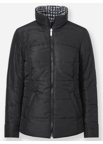 sheego Gro&szlig;e Gr&ouml;&szlig;en Wendejacke in Stepp-Qualit&auml;t, schwarz-wei&szlig;-bedruckt, Gr&ouml;&szlig;e 48 - Damen