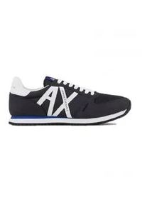 A|X Armani Exchange f&uuml;r Herren. XUX017XCC68K487 Retro-Lauftrainer mit marinefarbenem Logo (41), Wohnung, 1 bis 3 cm, Schn&uuml;rsenkel, L&auml;ssig