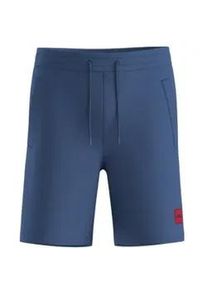 Hugo f&uuml;r Herren. 50466196 Blaue Fleece-Shorts (S), L&auml;ssig, Baumwolle