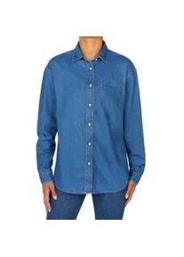 Pepe Jeans f&uuml;r Damen. PL304895HT8 Boyfriend Hemd blau (S), L&auml;ssig, Baumwolle, Langarm, Nachhaltig