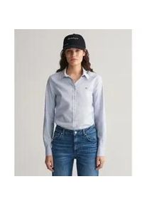Gant f&uuml;r Damen. 4300141 Slim Fit Stretch Oxford Hemd blau (40), L&auml;ssig, Baumwolle, Langarm