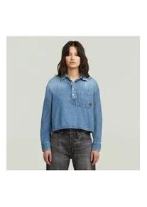 G-Star Raw G-Star f&uuml;r Damen. D26297-D946-H166 Hemd Boxy Day blau (XS), L&auml;ssig, Langarm, Bio-Baumwolle, Nachhaltig