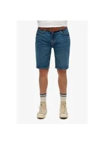 Superdry f&uuml;r Herren. M7110394A Gerade Shorts mit blauem Vintage Logo (36), L&auml;ssig, Baumwolle, Denim