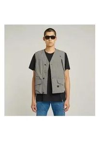 G-Star Raw G-Star f&uuml;r Herren. D26195-D909-G106 Funktionsweste grau (M), L&auml;ssig, Bio-Baumwolle, Nachhaltig