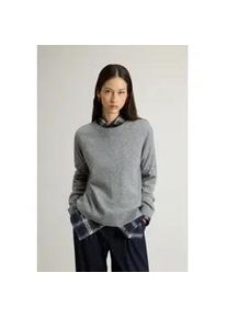 Woolrich f&uuml;r Damen. CFWWKN2025FRUF5067 Pullover mit Rundhalsausschnitt aus grauer Mischung (M), L&auml;ssig, Wolle