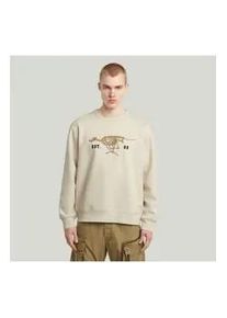 G-Star Raw G-Star f&uuml;r Herren. D27095-D733-1603 Laufhund R&uuml;cken beige Pullover (M), L&auml;ssig, Baumwolle