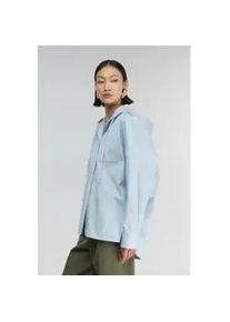 Semicouture f&uuml;r Damen. Y5WK11 Greta blaues Hemd (38), L&auml;ssig, Baumwolle, Langarm