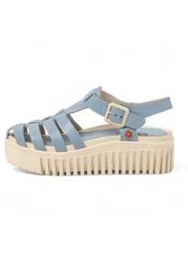 art f&uuml;r Damen. 1157521XP003_0B0 Ledersandalen 1575 Brighton blau (42), 3 bis 5 cm, Schnalle, L&auml;ssig