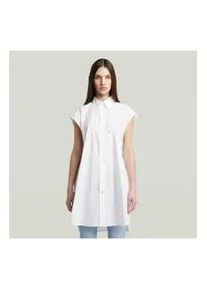 G-Star Raw G-Star f&uuml;r Damen. D26541-D321-110 &Uuml;bergro&szlig;es &auml;rmelloses Hemd wei&szlig; (XS), L&auml;ssig, Baumwolle, &Auml;rmellos / Hosentr&auml;ger