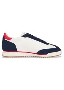 Tommy Hilfiger Tommy Jeans f&uuml;r Herren. EM0EM01619 Retro Runner Leder Turnschuhe wei&szlig; (45), Wohnung, Schn&uuml;rsenkel, L&auml;ssig