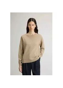 Woolrich f&uuml;r Damen. CFWWKN2025FRUF5067 Pullover mit Rundhalsausschnitt aus beiger Mischung (M), L&auml;ssig, Wolle