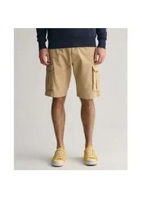 Gant f&uuml;r Herren. 205069 Cargo-Shorts aus braunem Twill im Relaxed Fit (46), L&auml;ssig, Baumwolle
