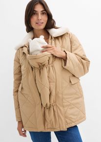bonprix 6-in-1 Umstands-und Tragejacke mit herausnehmbarer Weste, beige, Gr.42, &Uuml;bergangsjacke f&uuml;r die Schwangerschaft und danach