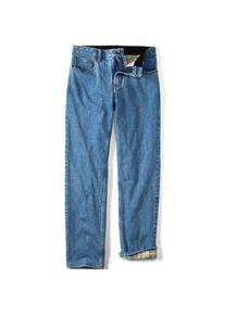 LANDS' END Stretch-Denim Jeans mit Komfortbund und Flanellfutter, Classic Fit, Herren,  Blau, Baumwoll-Mischung, by Lands' End