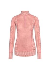 KARI TRAA Smekker Half-Zip Merinounterw&auml;sche Women (Gr L |rosa)