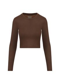 Yogashirt Hey Honey Longsleeve Cropped Always Dressed Damen (Gr S |braun)