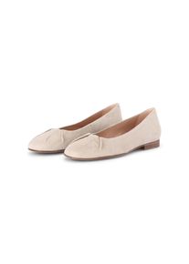 Jubile' Low-Top Sneaker - Ballerinas mit Raffung - Gr. 42 (EU) - in Beige - f&uuml;r Damen