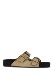 Isabel Marant Sandalen - Beige Suede Sandals With Decorative Buckles - Gr. 37 (EU) - in Beige - f&uuml;r Damen