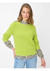 Brax Damen Strickpullover Style LESLEY moss pearl, hellgrün, Gr. 36