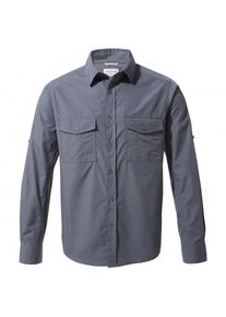 Craghoppers Kiwi L/S Shirt Hemd Herren (Gr XXL |grau/blau)
