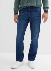 bonprix Relaxed-Fit-Jeans Straight, blau, Gr.34, Coole Stretch-Jeans im 5-Pocket Style, 99% Baumwolle