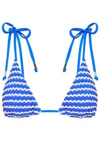 Bikini Top Seafolly Mesh Effect Slide Tri Damen (Gr 38 |blau)