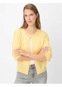 Brax Damen Strickjacke Style ANN, gelb, Gr. 48