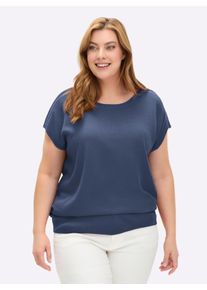 sheego Große Größen Pullunder mit U-Boot-Ausschnitt, jeansblau, Größe 42 - Damen