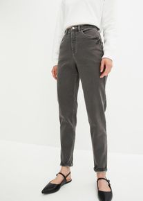 bonprix Mom Jeans High Waist Stretch, grau, Gr.42, Bequeme Mom-Jeans mit hohem Bund, 98% Baumwolle
