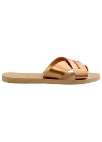 Havaianas Aqua Metallic Sandalen Women (Gr 33/34 |beige/braun)