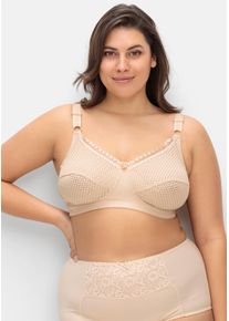 Miss Mary Of Sweden sheego Gro&szlig;e Gr&ouml;&szlig;en BH ohne B&uuml;gel mit vorne verstellbaren Tr&auml;gern, beige, Gr&ouml;&szlig;e 110F - Damen