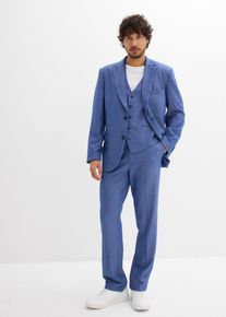 bonprix Anzug mit Weste in Regular Fit (3-tlg.Set), blau, Gr.62, Modischer 3teiliger Anzug bestehend aus Sakko, Hose und Weste