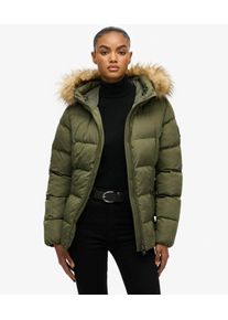 Superdry Damen Gesteppt Fuji Jacke Mit G&uuml;rtel, Gr&uuml;n - Gr&ouml;&szlig;e: 38 20822185006511TH017