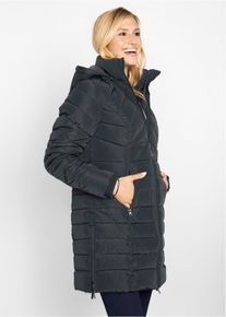 bonprix Long-Steppjacke mit Wattierung, schwarz, Gr.42, Wattierte Steppjacke in sch&ouml;ner Long-Form
