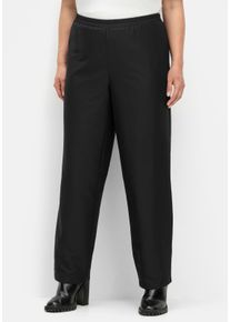 sheego Große Größen Thermohose mit wärmendem Futter, schwarz, Größe 28 - Damen