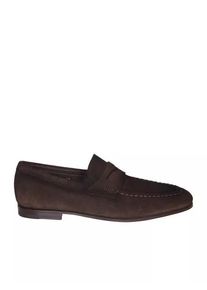 Santoni Loafer - Suede Moccasin - Gr. UK_12 - in Wei&szlig; - f&uuml;r Damen