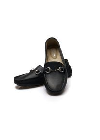 LANDS' END Horsebit Mokassins aus Leder, Damen,  Schwarz, Leder, by Lands' End