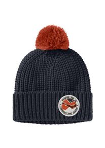 Jack Wolfskin Pompom Badge Beanie Mütze Kinder Freizeit (Gr S - 48 - 51 cm |blau)