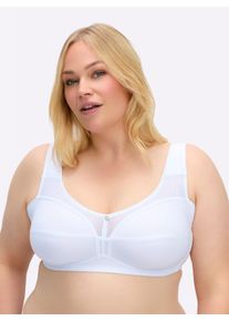 wäschepur sheego Große Größen Entlastungs-BH ohne Bügel mit breiten Komfortträgern, weiß, Größe 110C - Damen